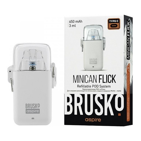 Электронная сигарета Brusko - Minican Flick (Белый) купить в Екатеринбурге
