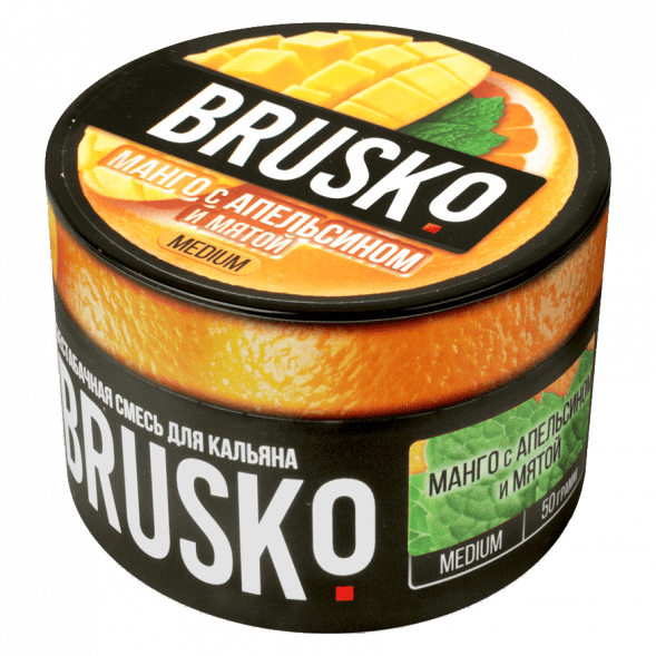 Смесь Brusko Medium - Манго с Апельсином и Мятой (50 грамм) купить в Екатеринбурге