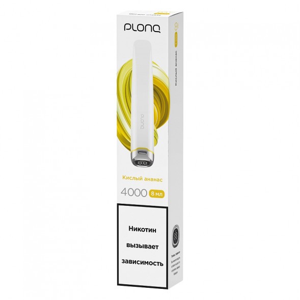 PLONQ PLUS PRO - Кислый Ананас (Sour Pineapple, 4000 затяжек) купить в Екатеринбурге