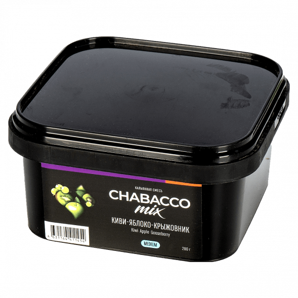 Смесь Chabacco MIX MEDIUM - Kiwi Apple Gooseberry (Киви Яблоко Крыжовник, 200 грамм) купить в Екатеринбурге